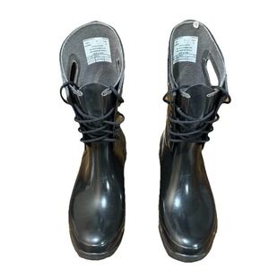 Bogs Women's Black Lace-Up Rain Boots